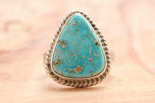 Genuine Kingman Turquoise Sterling Silver Ring